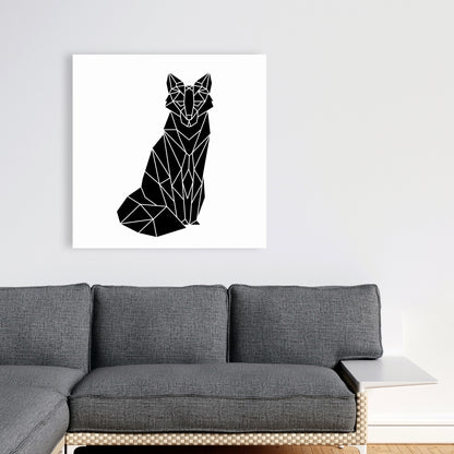 Geometric Fox Canvas | Bedroom Decor | Animal Shapes Art