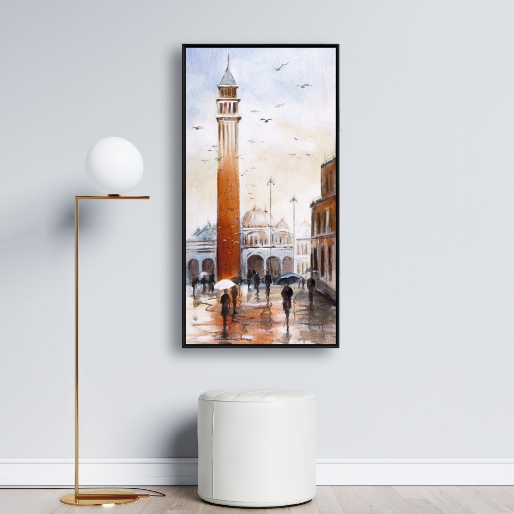 Illustrative Blue Cities Canvas | St Marks Square Venice Decor