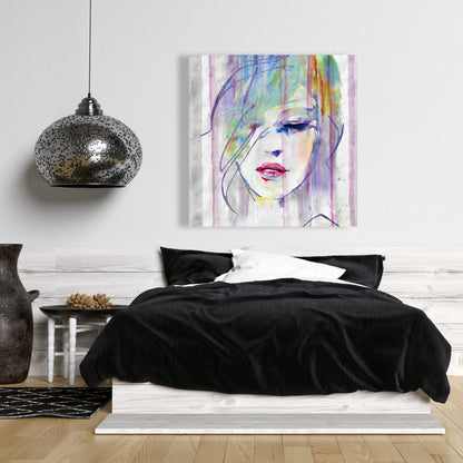 Abstract Beauty Gray Canvas - Home Decor Figurative Art