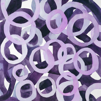 Abstract Purple Rings Canvas - Illustrative Bedroom Decor