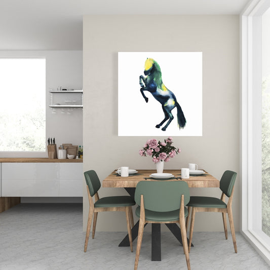 Greeting Horse Canvas - Farm Animal Art for Bedroom Decor