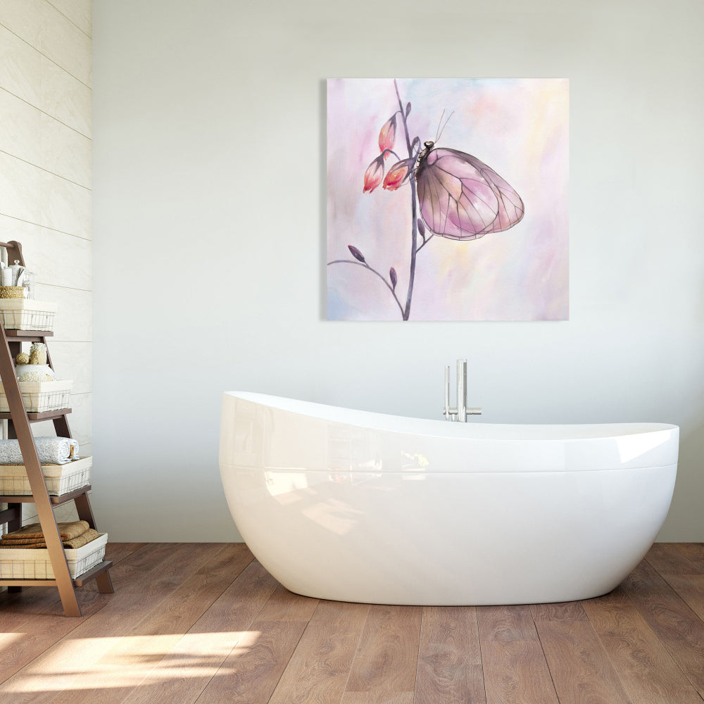 Toile Papillon délicat | Décoration murale romantique pour chambre à coucher