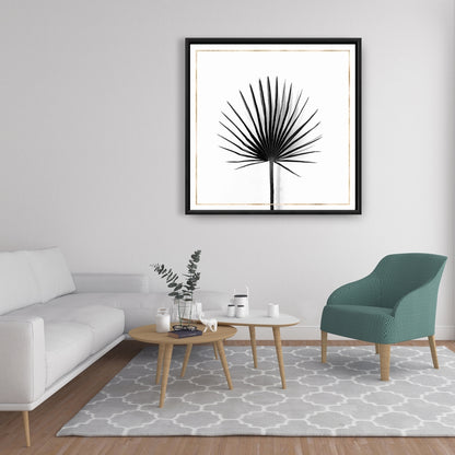 Toile de feuilles de palmier chou – Décoration botanique exotique pour la maison