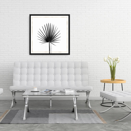Cabbage Palm Leaf Canvas - Exotic Botanical Home Decor Art
