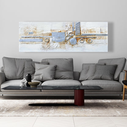 Toile Formes grises – Finition métallique abstraite | Décoration d'intérieur