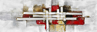 Toile abstraite aux formes entrelacées – Décoration d'intérieur moderne