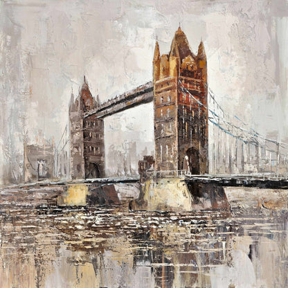 Toile encadrée Tower Bridge de Londres | Décoration de chambre orange