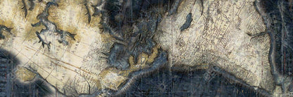 Carte du monde ancienne sur toile encadrée vintage | Décoration vue satellite