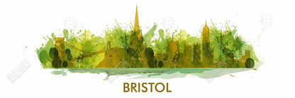 Paint Splash Bristol Silhouette Canvas | Home Decor Bedroom