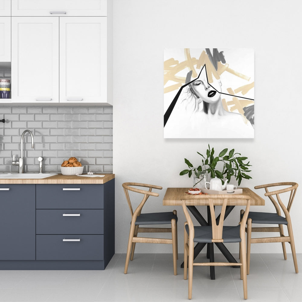 Toile encadrée moderne « Femme divisée » | Décoration de chambre