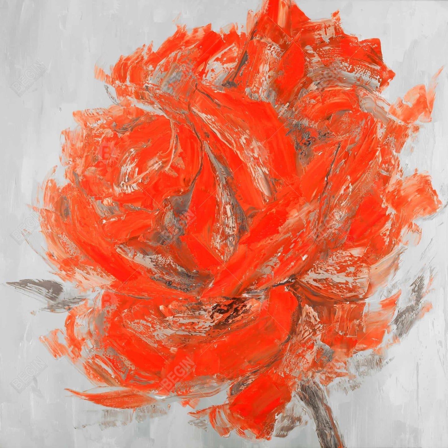 Toile abstraite Rose | Décoration murale florale et botanique pour chambre à coucher