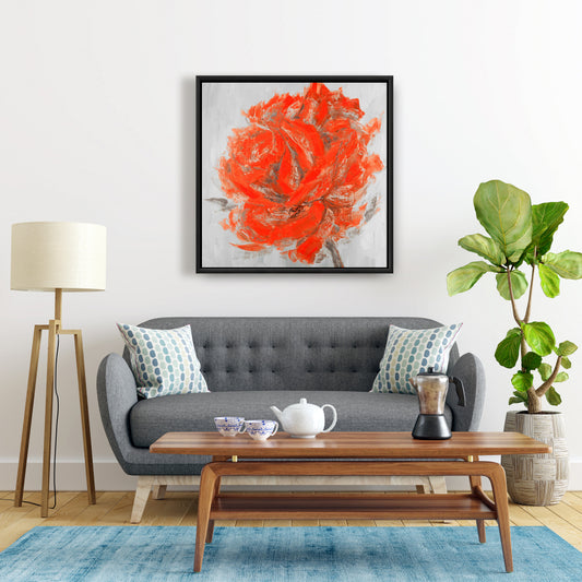 Abstract Rose Canvas | Floral & Botanical Bedroom Wall Art