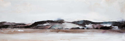 Blue Bedroom Watercolor Mountains Canvas - Modern Home Decor