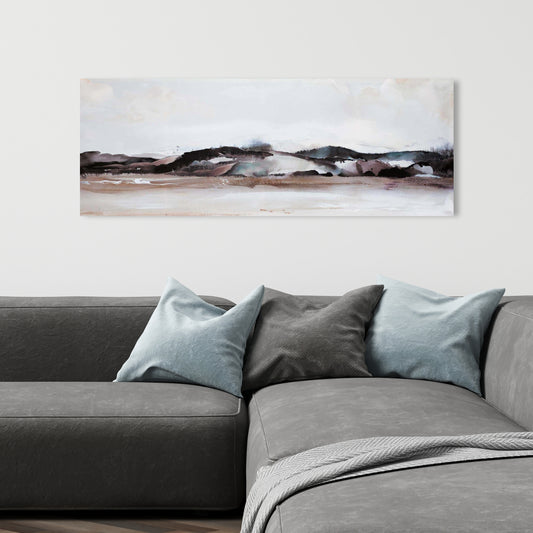 Watercolor Mountains Canvas - Landscapes Contemporary Trees Decor
