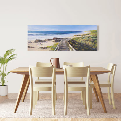 Romantic Blue Canvas | Walk to the Seaside | Home Decor
