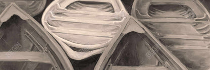 Sepia Canoes Bedroom Brown Canvas | Contemporary Home Decor