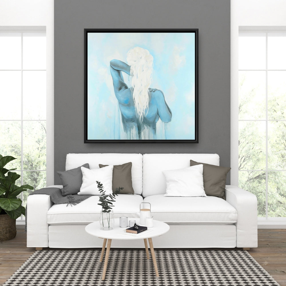 Toile « Femme rêveuse » | Décoration murale contemporaine pour chambre à coucher