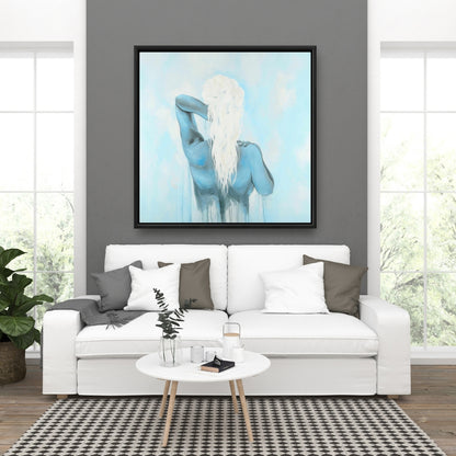 Toile « Femme rêveuse » | Décoration murale contemporaine pour chambre à coucher