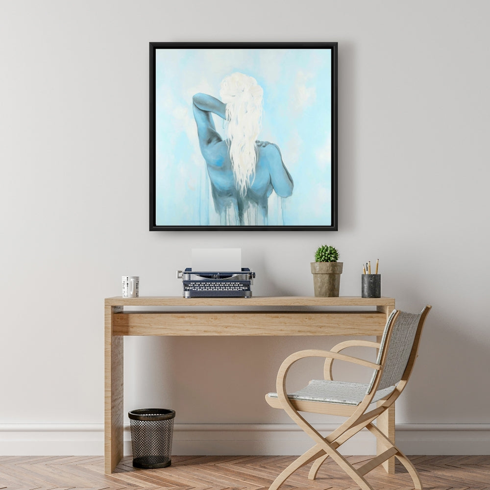 Toile « Femme rêveuse » | Décoration murale contemporaine pour chambre à coucher