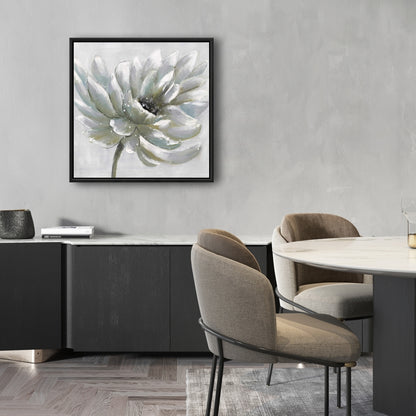 White Chrysanthemum Canvas | Botanical Home Decor - Bedroom