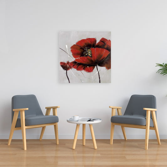 Red Poppy Flowers Canvas | Floral & Botanical Home Decor