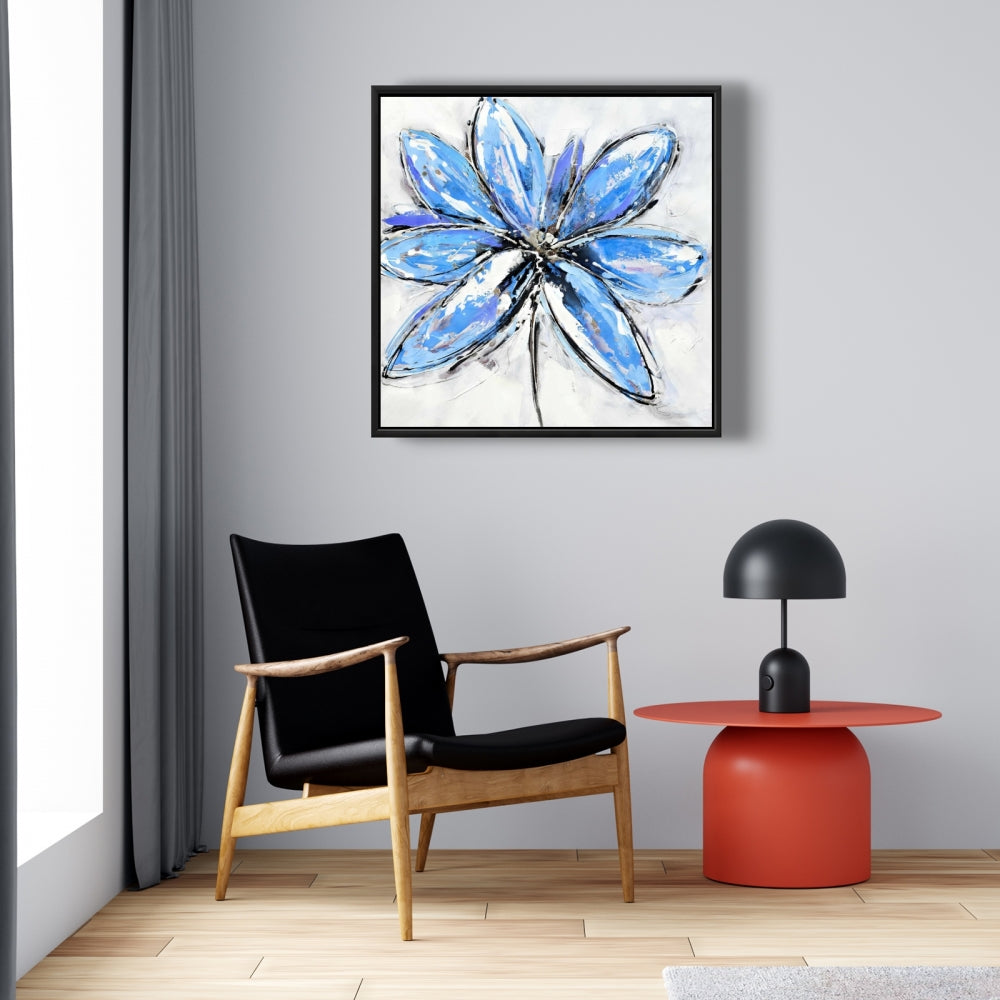 Blue Flower Canvas | Floral & Botanical Bedroom Wall Art