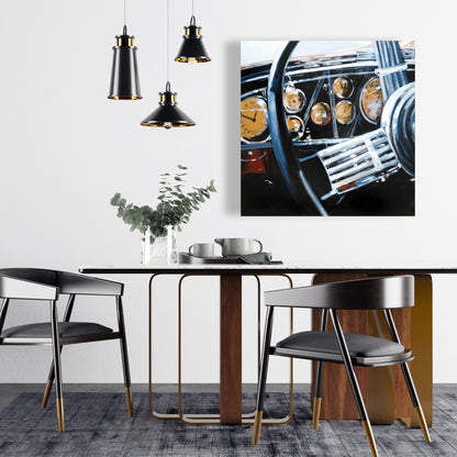 Vintage Car Interior Canvas | Contemporary Bedroom Decor