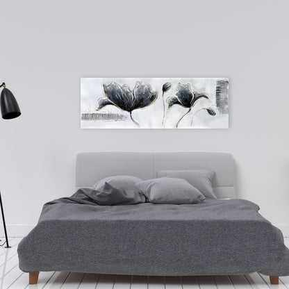Industrial White Bedroom Canvas - Industrial Style Flowers Decor