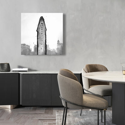 Flatiron Building White Canvas - Contemporary Bedroom Decor
