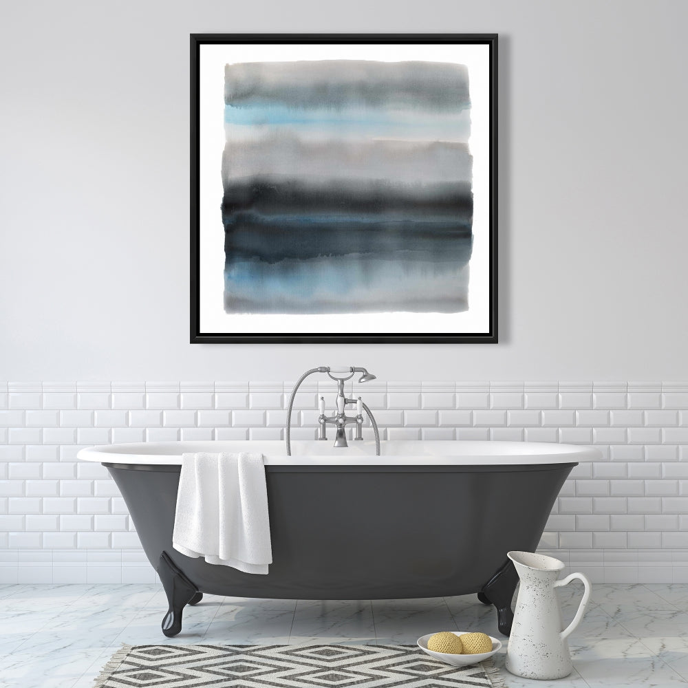 Abstract Blue Framed Canvas - Shade of Blue Home Decor