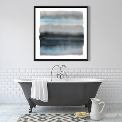 Abstract Blue Framed Canvas - Shade of Blue Home Decor