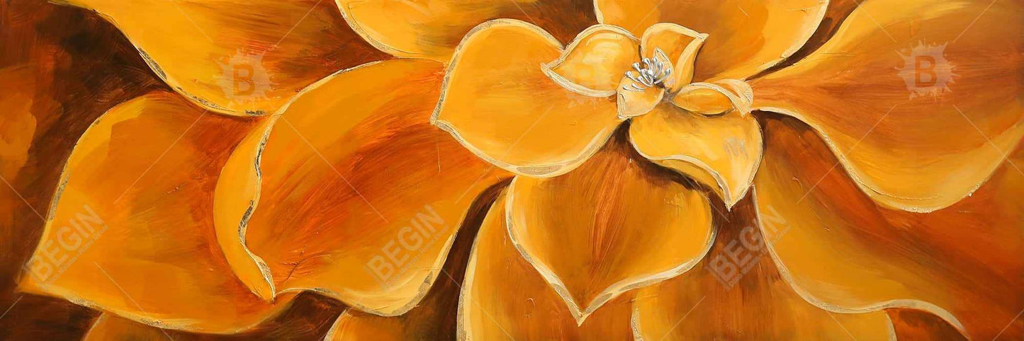 Orange Flower Closeup Canvas | Floral Botanical Home Decor