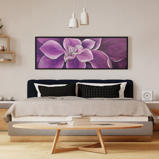 Purple Flower Closeup Canvas | Botanical Home Decor Art