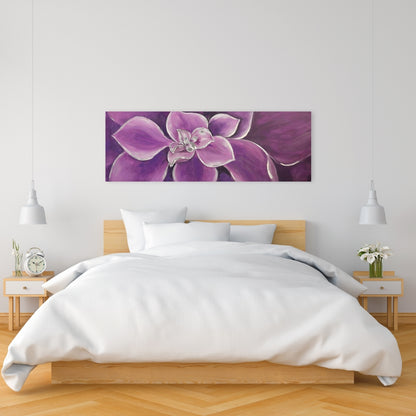 Purple Floral Canvas | Botanical Home Decor | Purple Flower Art