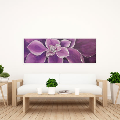 Purple Floral Canvas | Botanical Home Decor | Purple Flower Art