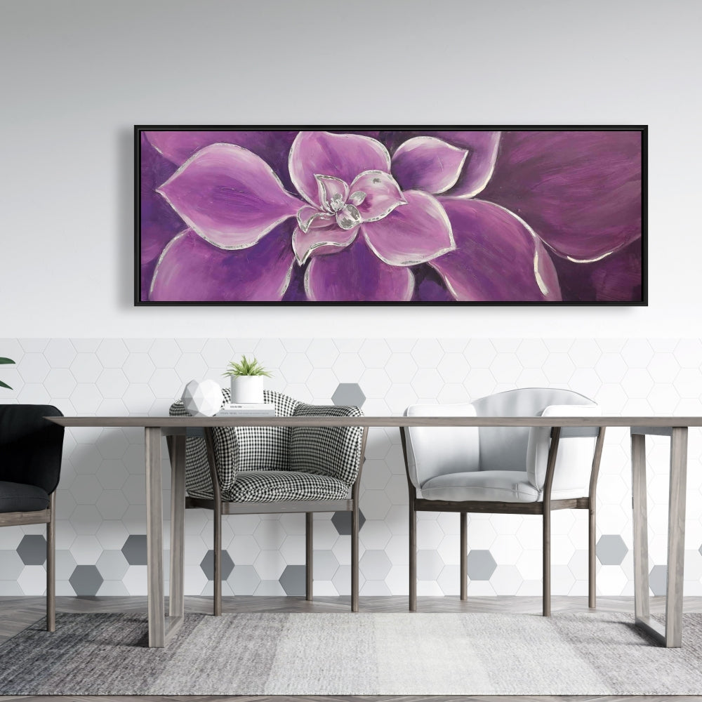 Purple Flower Closeup Canvas | Botanical Home Decor Art