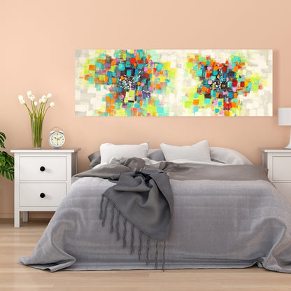Industrial Flowers Abstract Canvas - Square Flower Home Decor