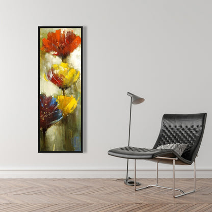 Botanical Yellow Bedroom Canvas | Orange and Yellow Flowers Decor