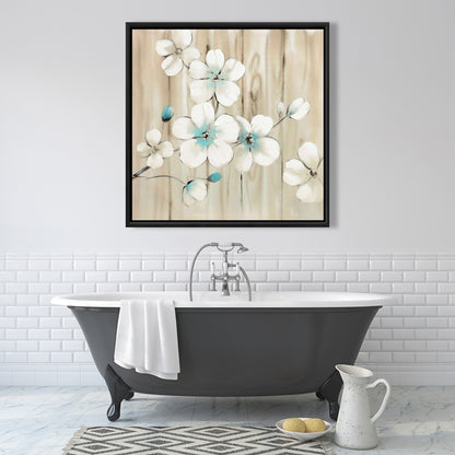 Fleurs de cerisier blanches | Toile botanique pour décoration de chambre