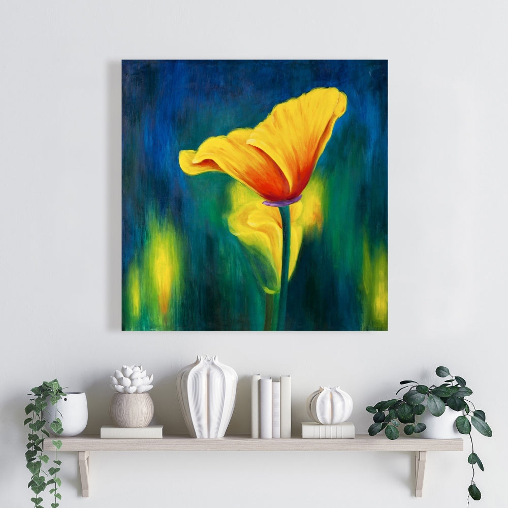 Superb Contrast Flowers Canvas | Contemporary Floral Decor