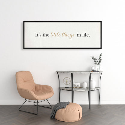 Black Minimalist Bedroom Canvas | It's the Little Things Decor