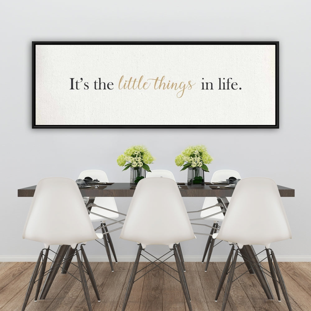 Black Minimalist Bedroom Canvas | It's the Little Things Decor