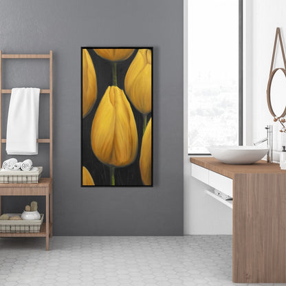 Yellow Floral Six Daffodils Canvas | Bedroom Wall Decor