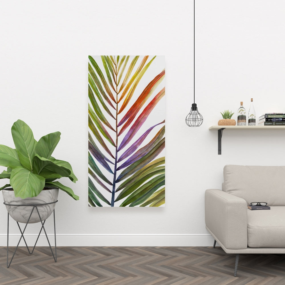 Exotic Blue Botanical Canvas | Watercolor Tropical Palm Decor