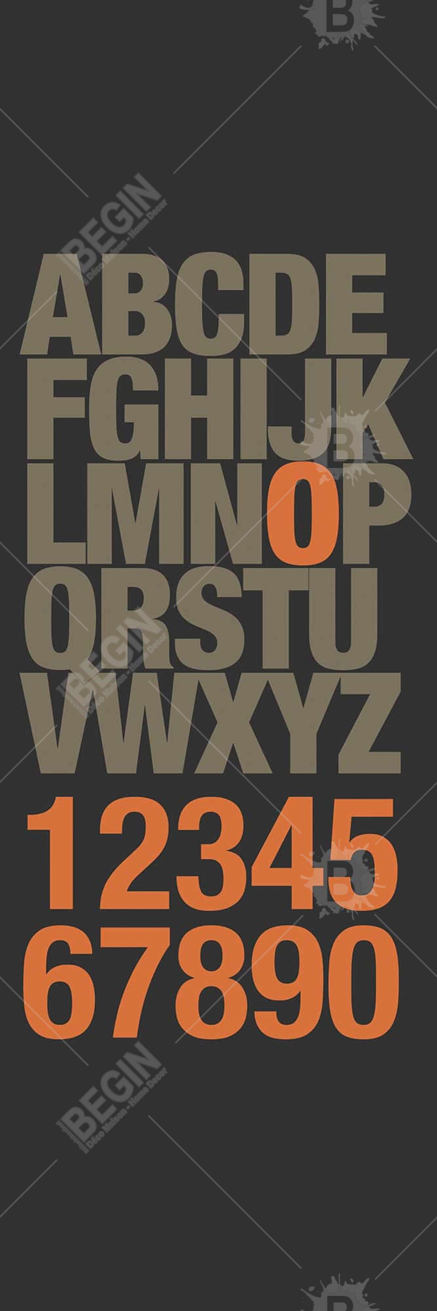 Retro Shapes Framed Canvas - Alphabet and Number Home Decor