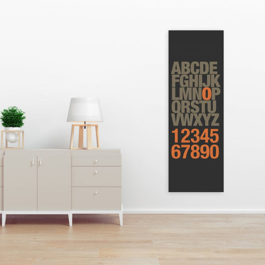 Retro Alphabet & Number Canvas - Home Decor Wall Art