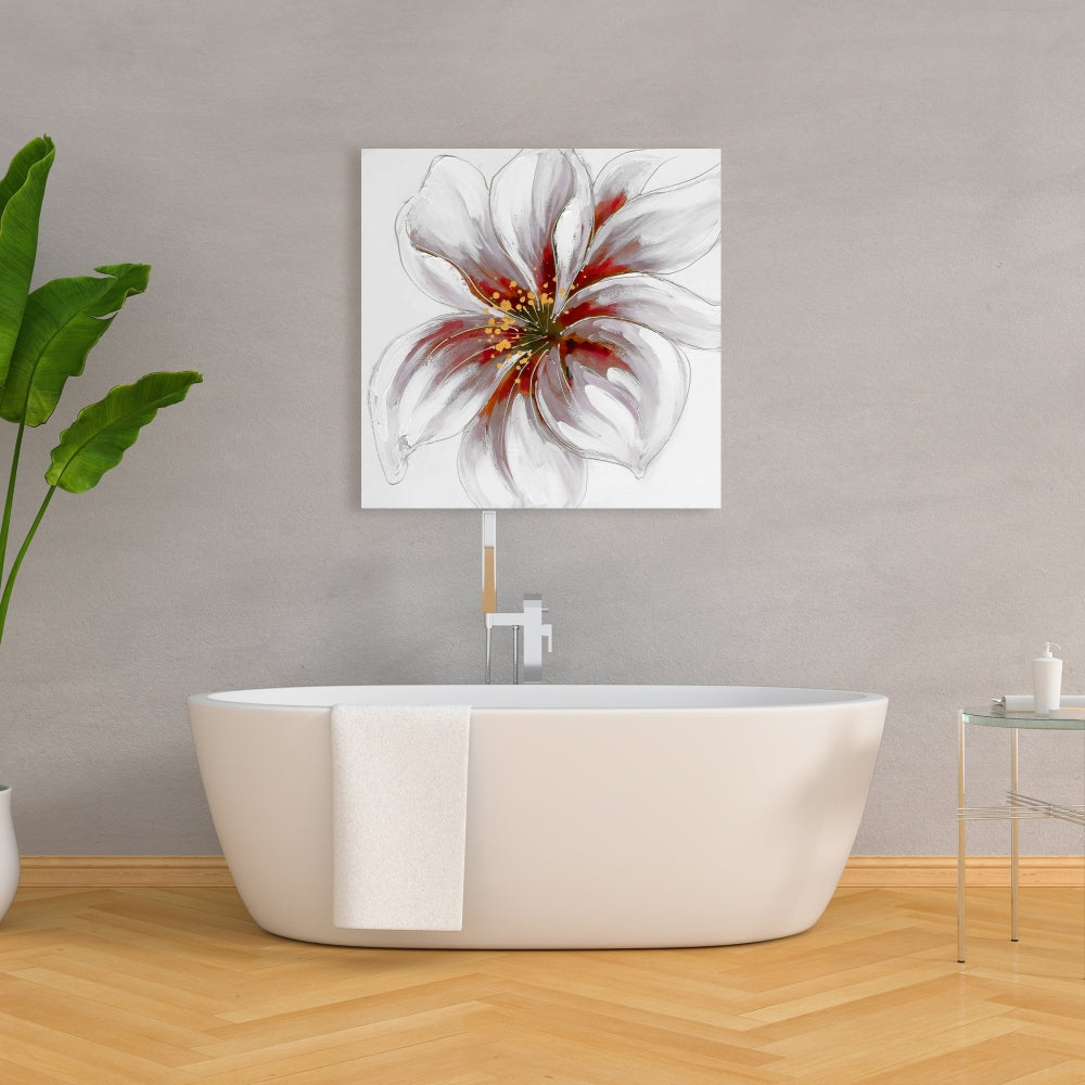 Resplendent Pink Orchid | Botanical Red Canvas Home Decor