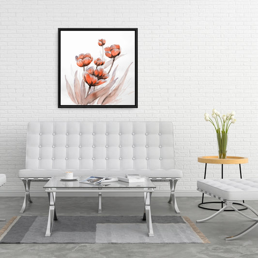 Romantic Wild Flowers Canvas | Bedroom Botanical Home Decor