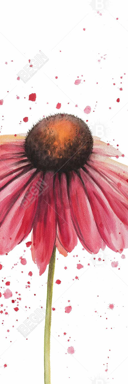 Pink Daisy Botanical Canvas | Romantic Bedroom Wall Art Decor