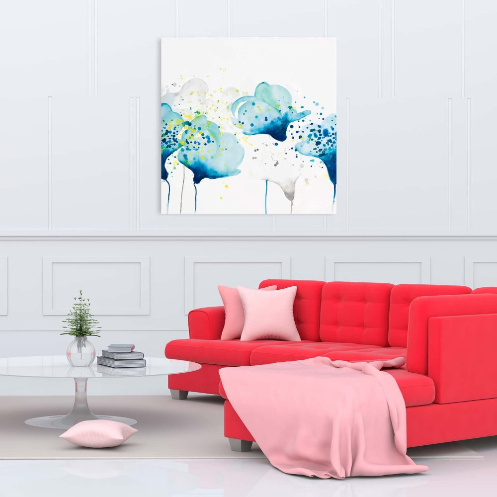 Dotted Paint Splash Flowers | Abstract Canvas | Home Decor